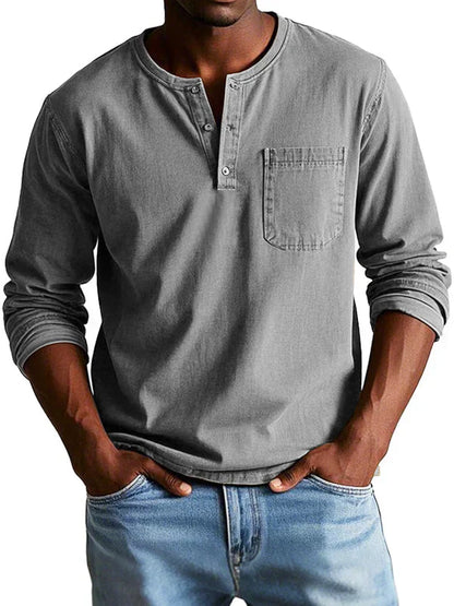 Herren Langarmshirt Casual Style