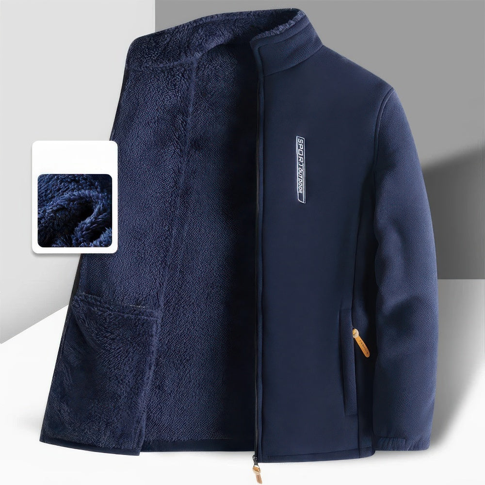 Warmes Winterkleid Fleece Gefüttert Modern