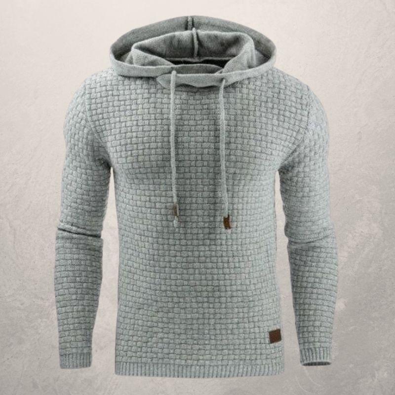 Stylischer Kapuzenpullover Slim Fit Strickmuster