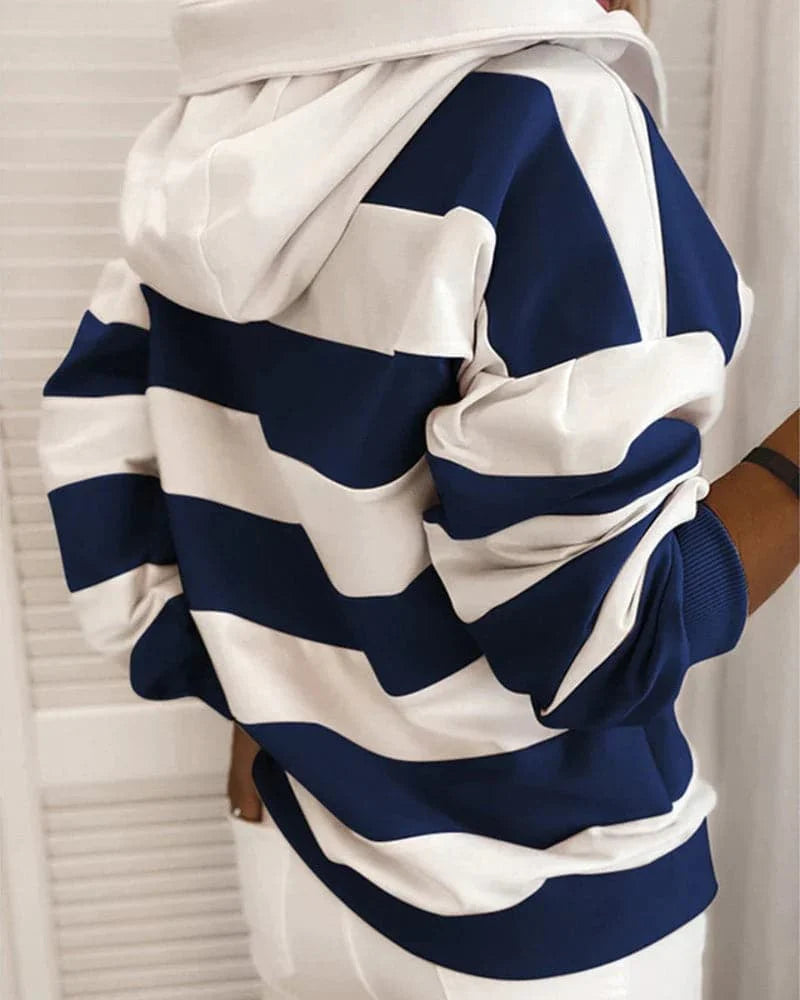 Bequeme Hoodie mit Strickdetails und Lockerer Passform - IdealeKleiden