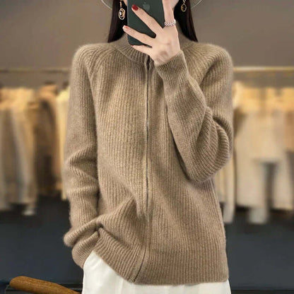 Damen Strickjacke Elegante Langarm Modell