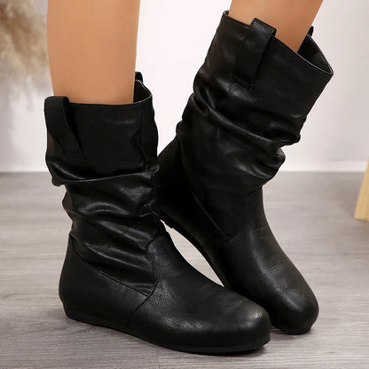 Warmes Winterstiefel Runde Zehen Plattform