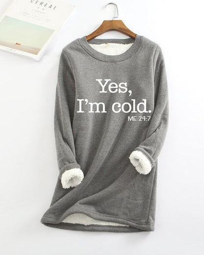 Trendy Sweatshirt Englischer Text Aufdruck