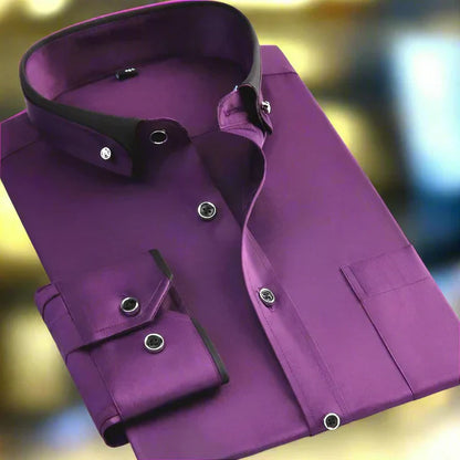 Elegantes Langarmhemd Herren Klassik