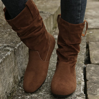 Warmes Winterstiefel Runde Zehen Plattform