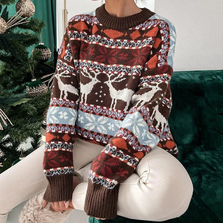 Weihnachts-Pullover Damen Kuschel Warm
