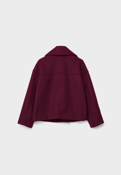 Klassische Zweireihige Lederjacke Kurz