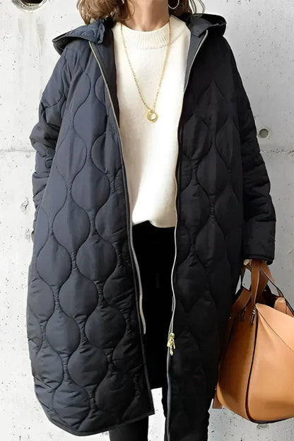 Schöner Damenmantel Lang Klassisch Steppjacke