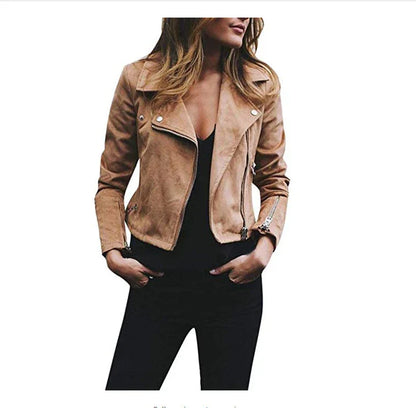 Damen Kurzjacke Reißverschluss Langärmlig