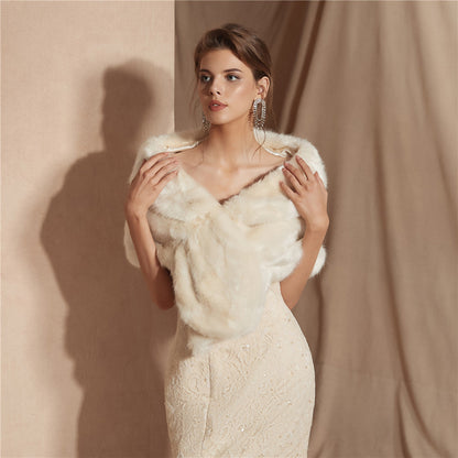Damen Luxus Schal Soft Kunstfell