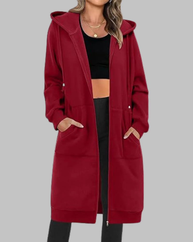 Übergroße Lässige Zip-Up Jacke Damen Oversized