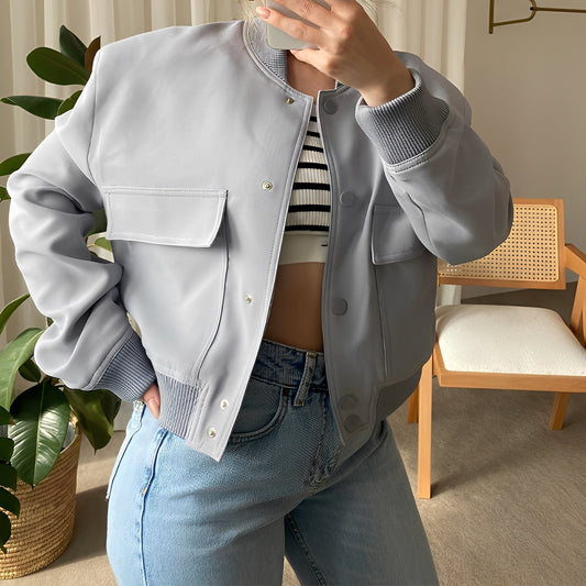 Bequeme Damenjacke Große Taschen Modern - IdealeKleiden