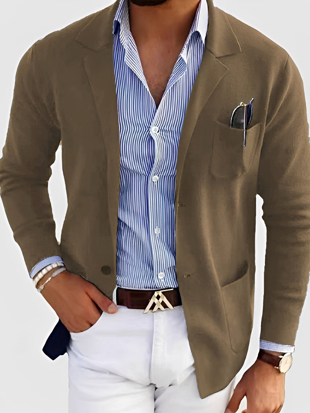 Maßgeschneiderter Herrenblazer Elegant mit Taschen