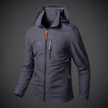 Wasserdichte Herrenjacke Kapuzenparka Sportlich