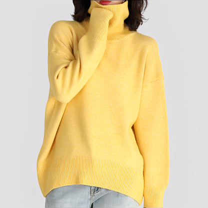 Übergroßer Damen Rollkragen Pullover Bequem