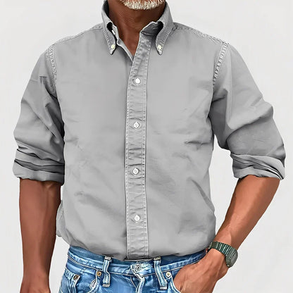 Bequemes Herren Langarm Hemd Freizeitwear