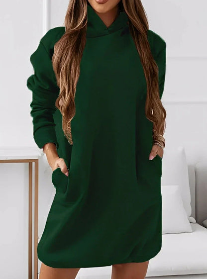 Stylisches Minikleid mit Kapuze Damenmode