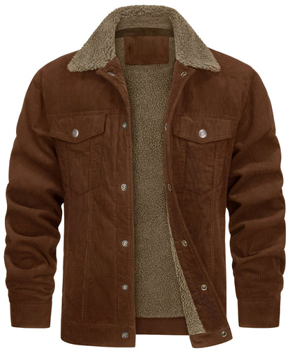 Herren Cordjacke Bequem Plüsch