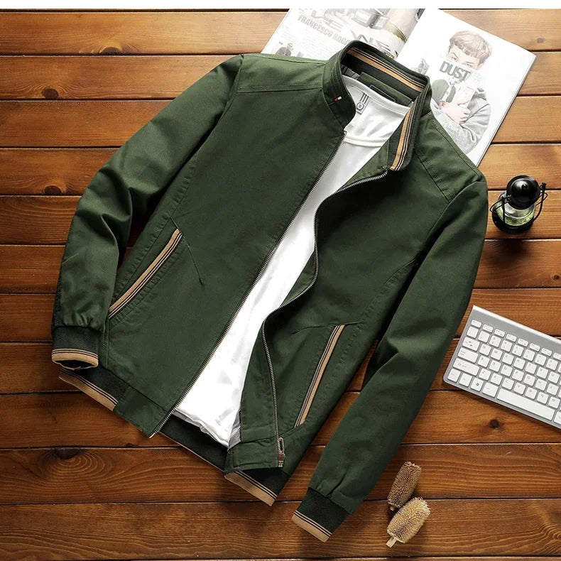 Modische Bomberjacke aus Baumwolle Zeitlos Elegent