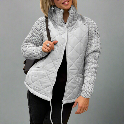 Herbstjacke mit Strickärmeln Damen