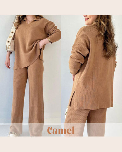 Einfaches Kleid Strick Optik