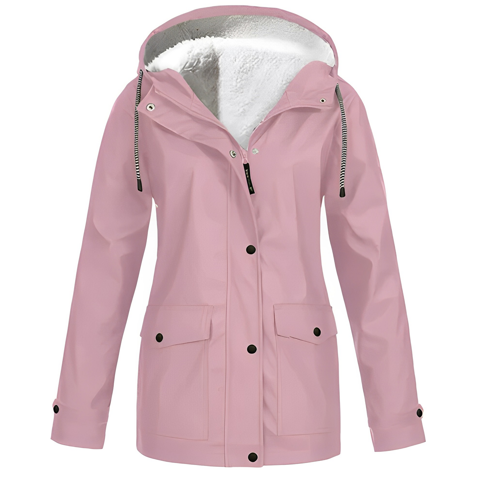 Warmes Winterkleid Damen Fleece Mantel Outdoor - IdealeKleiden