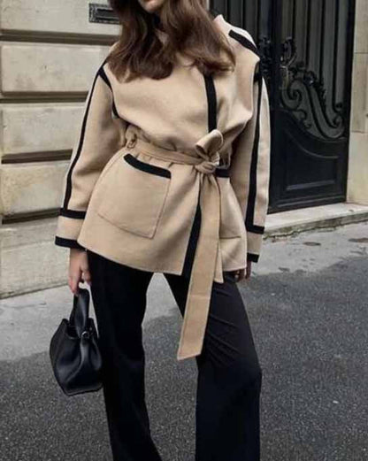 Lässige Outdoor-Jacke Modern Schnüren - IdealeKleiden