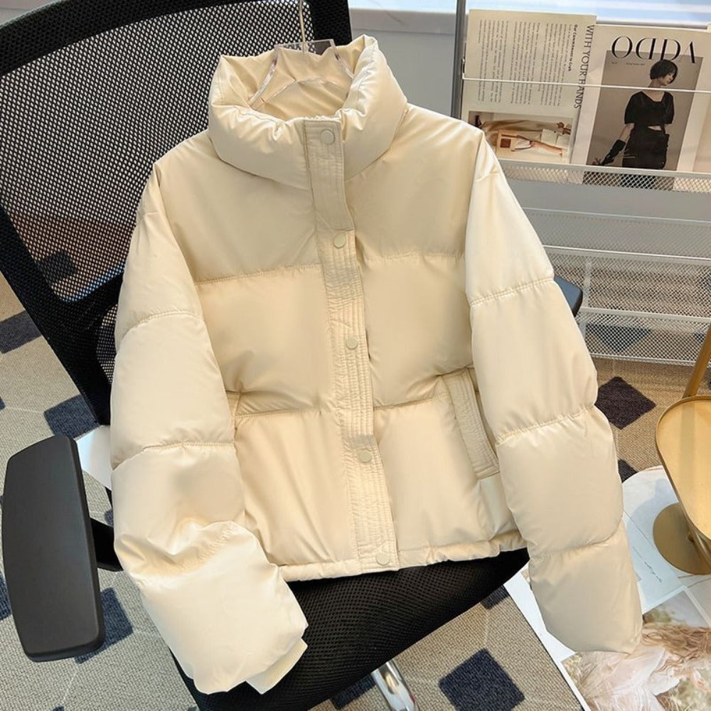 Elegante Damenbluse Mit Stehkragen