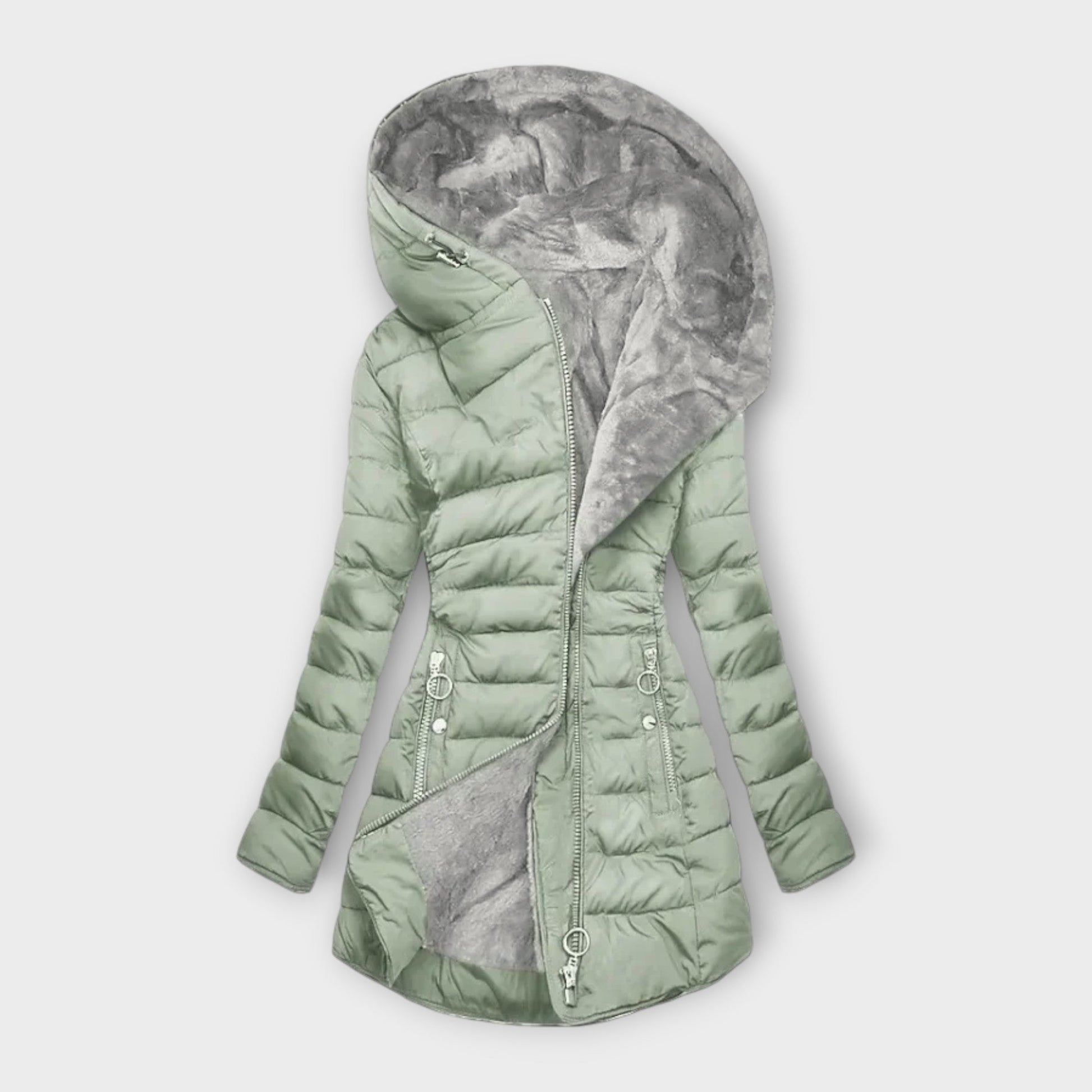 Damen Winterjacke Lang Luxus Fellversteifung - IdealeKleiden