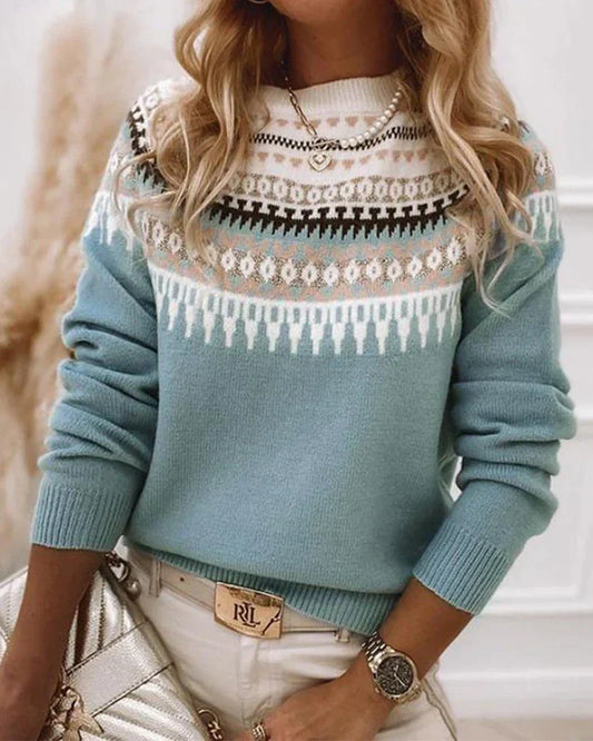 Nordischer Wintersweater Damen Schick - IdealeKleiden