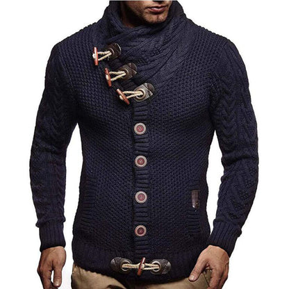 Herren Strickjacke Asymmetrisch Elegant Style