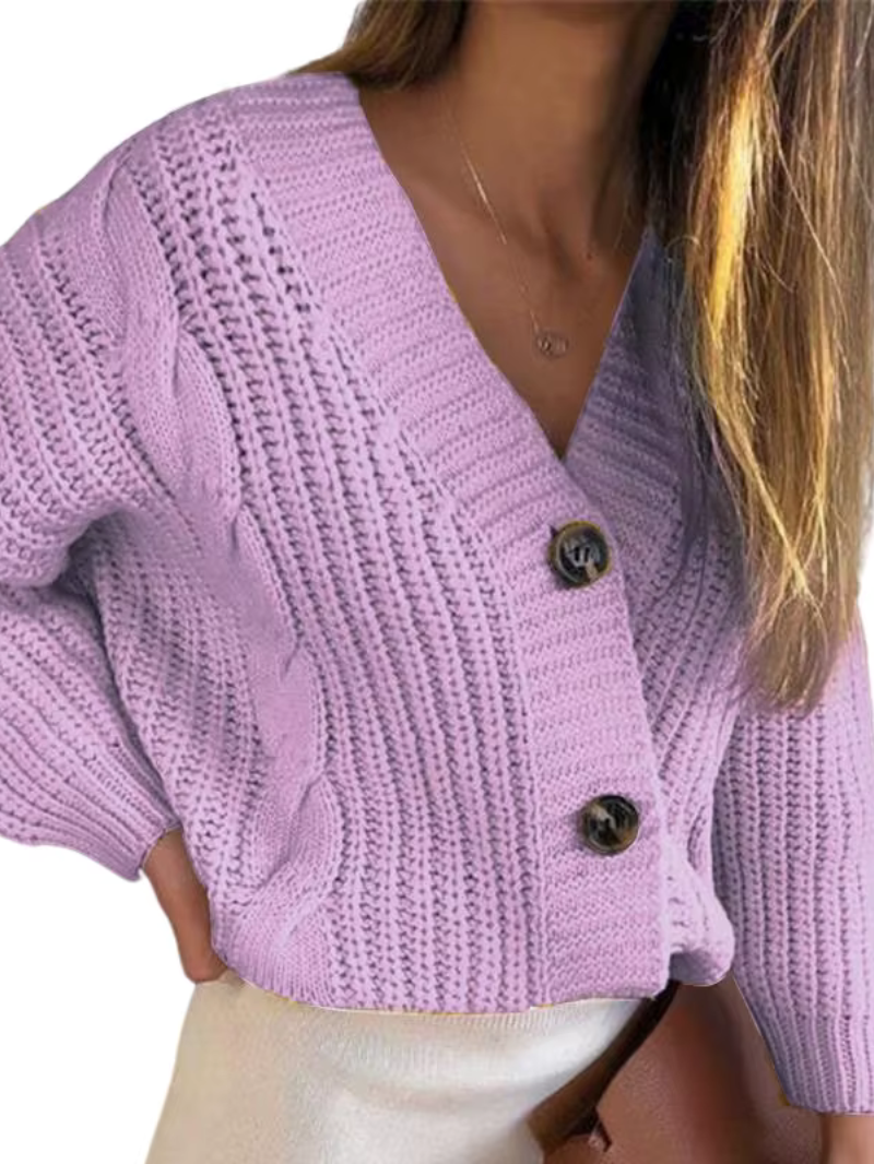 Großer Strickpullover Zopf Muster Oversized