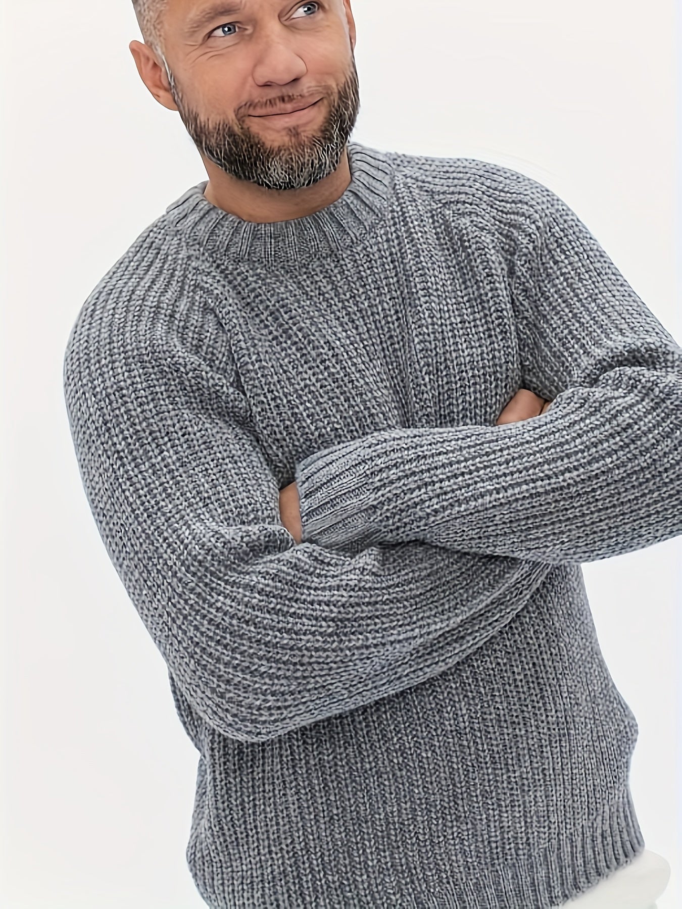 Klassischer Strickpullover Acryl Weich und Warm