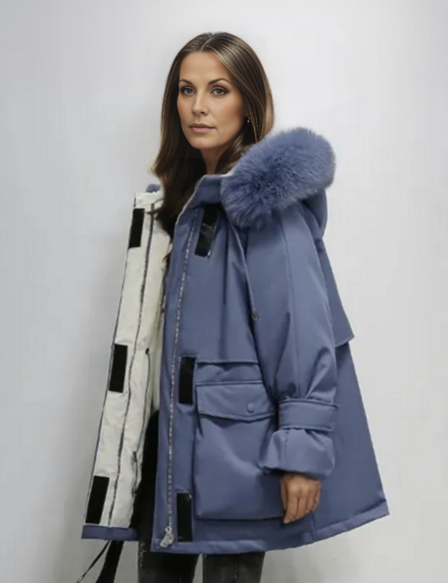 Winterparka Damen Vegan Pelz Ökologisch