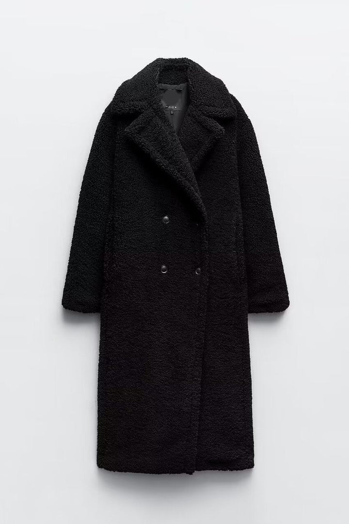 Teddiza - Damen Teddy Mantel Lang Modern Trendy