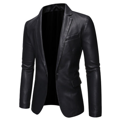Herren Lederjacke Elegant Moderner Style