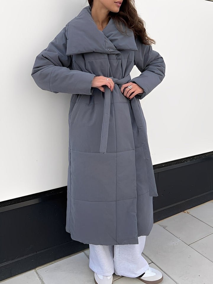 Warme Damenjacke Lang Winter Daunenfutter