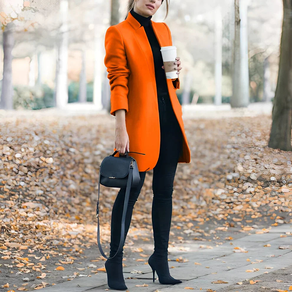 Buntwollblazer Lässig Chic Damen