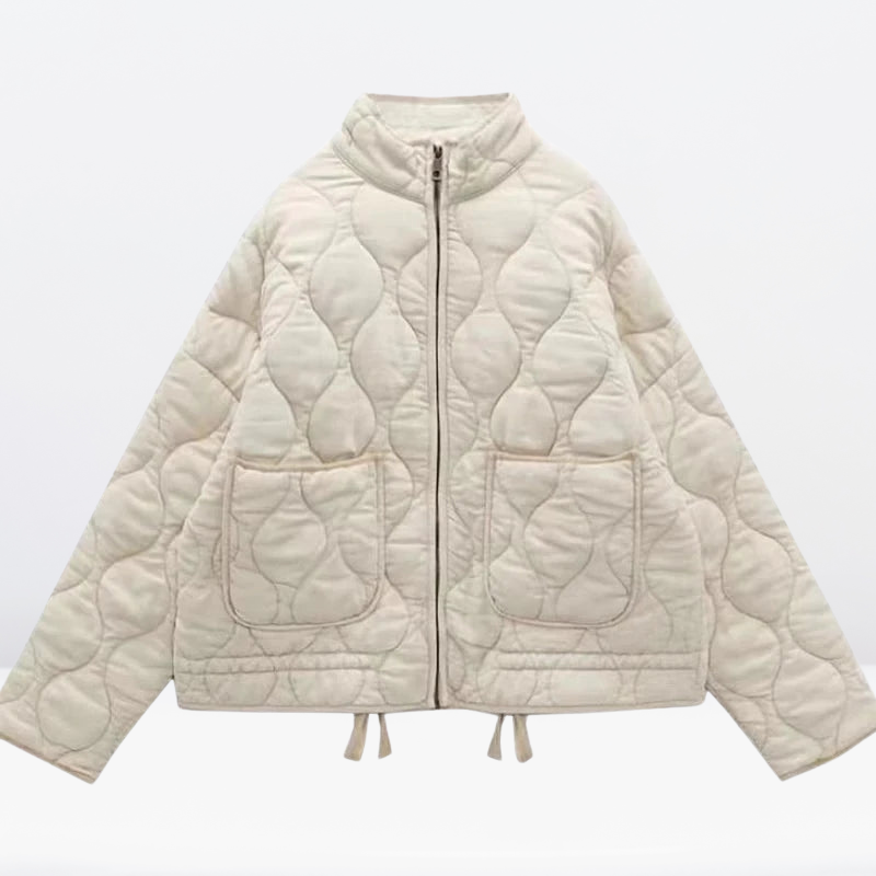 Damen Steppjacke Warm mit Kordelzug &amp; Reißverschluss