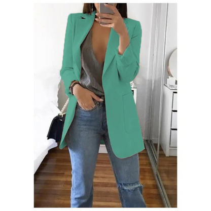 Damen Blazer Khaki Herbst Mode