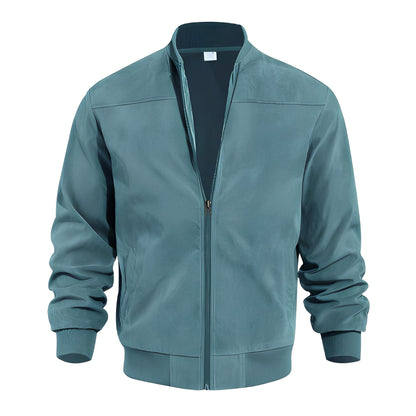 Männer Lederjacke Elegant Wildleder