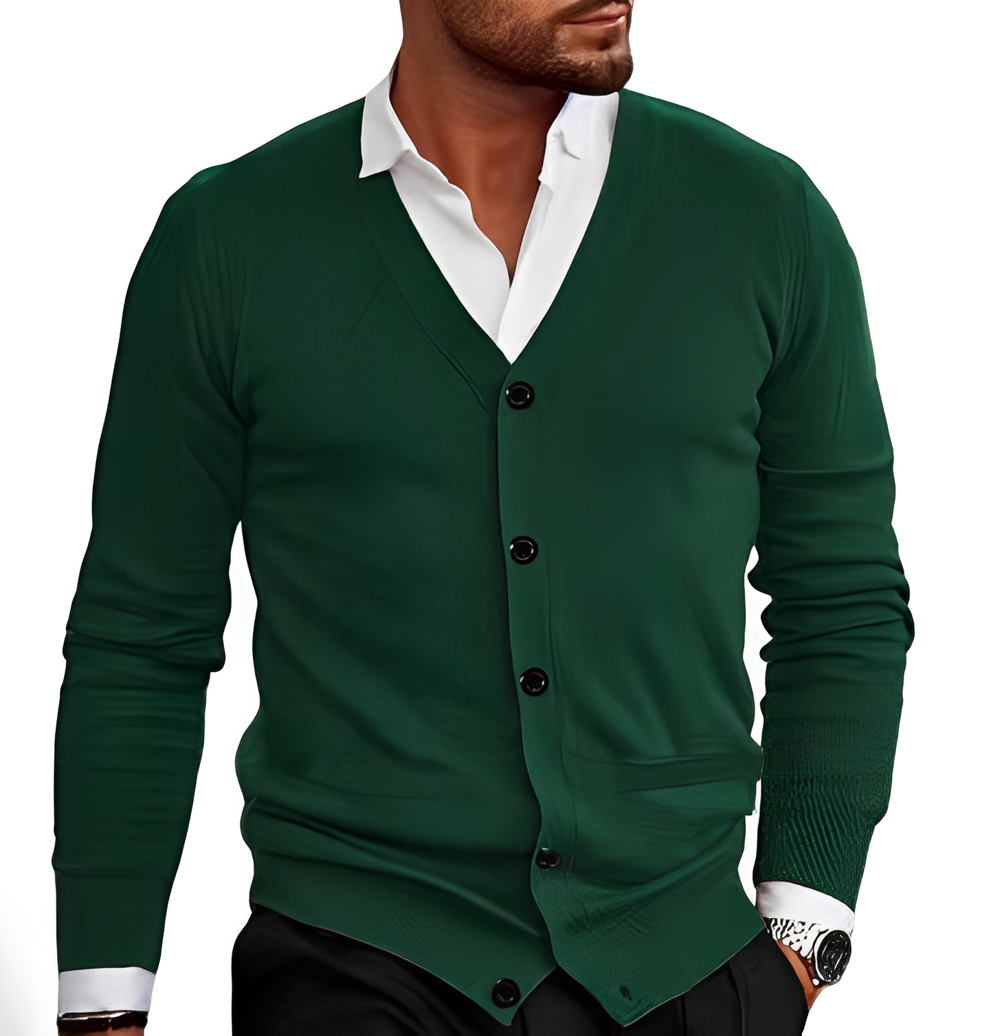 Stylischer Herren Cardigan mit Knöpfen Elegantes Design