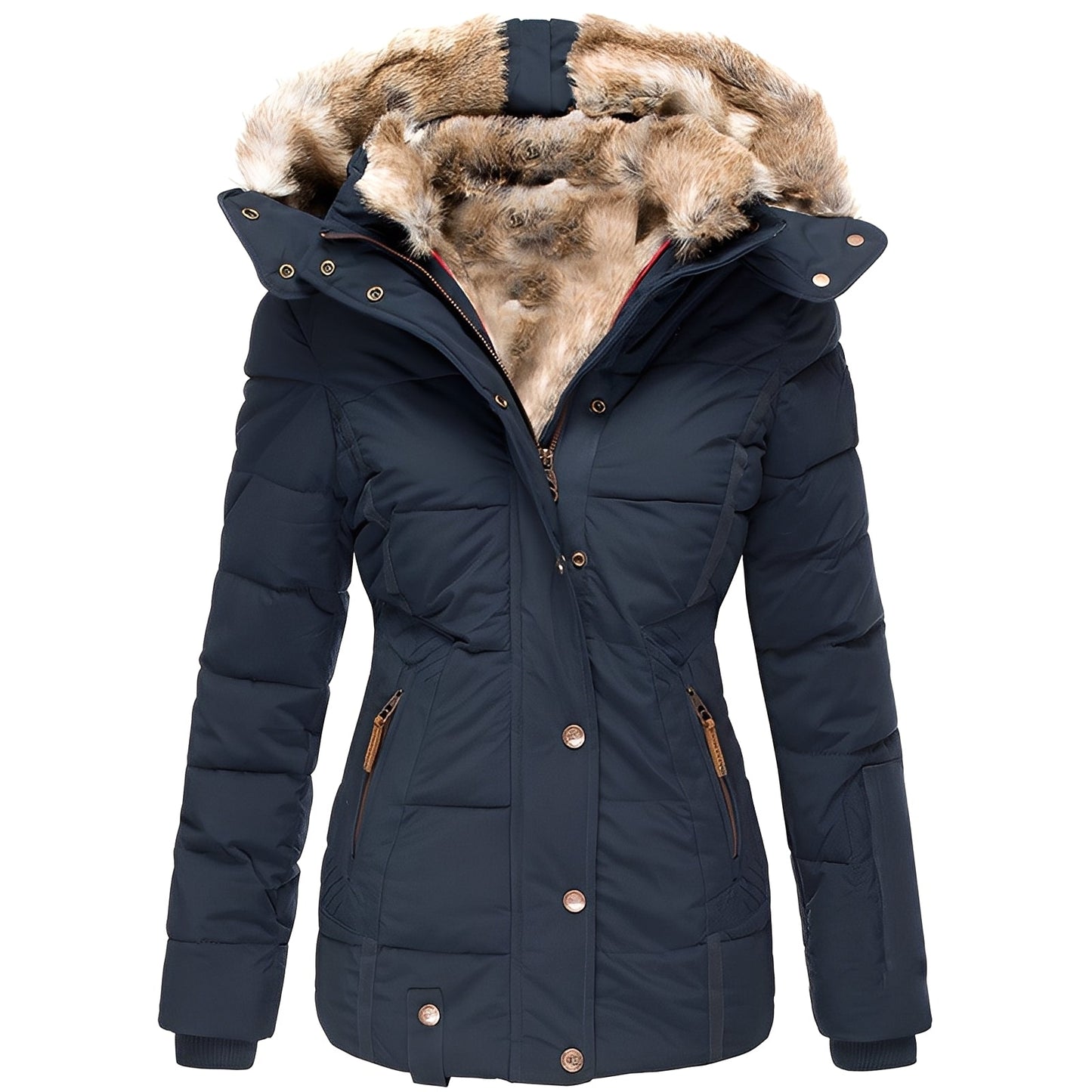 Stilvolle Damenjacke Warm Kapuze