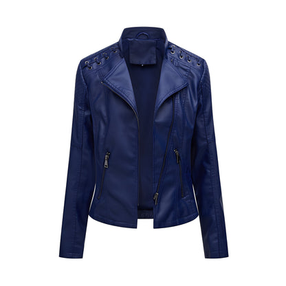Elegante Damen Lederjacke Slim Fit Kürzelängen