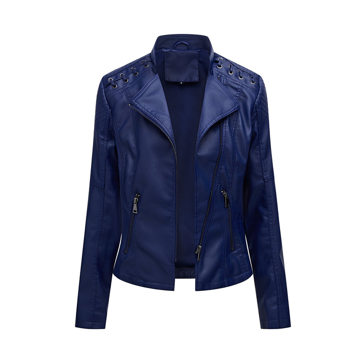 Elegante Damen Lederjacke Slim Fit Kürzelängen