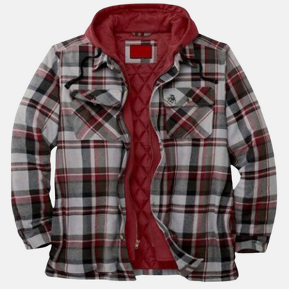 Herren Steppjacke Kariert Warm Bequem