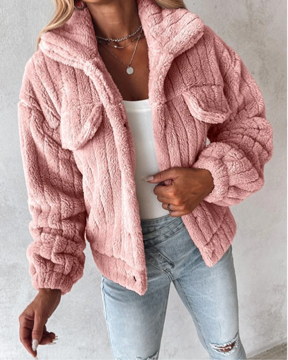 Kurze Damenjacke Warm Plüsch Winter
