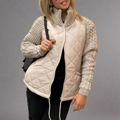 Herbstjacke mit Strickärmeln Damen