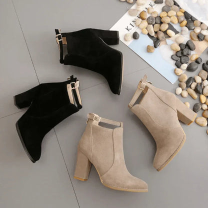 Damen Stiefeletten Hoch Hacken Damen Schuhe - IdealeKleiden