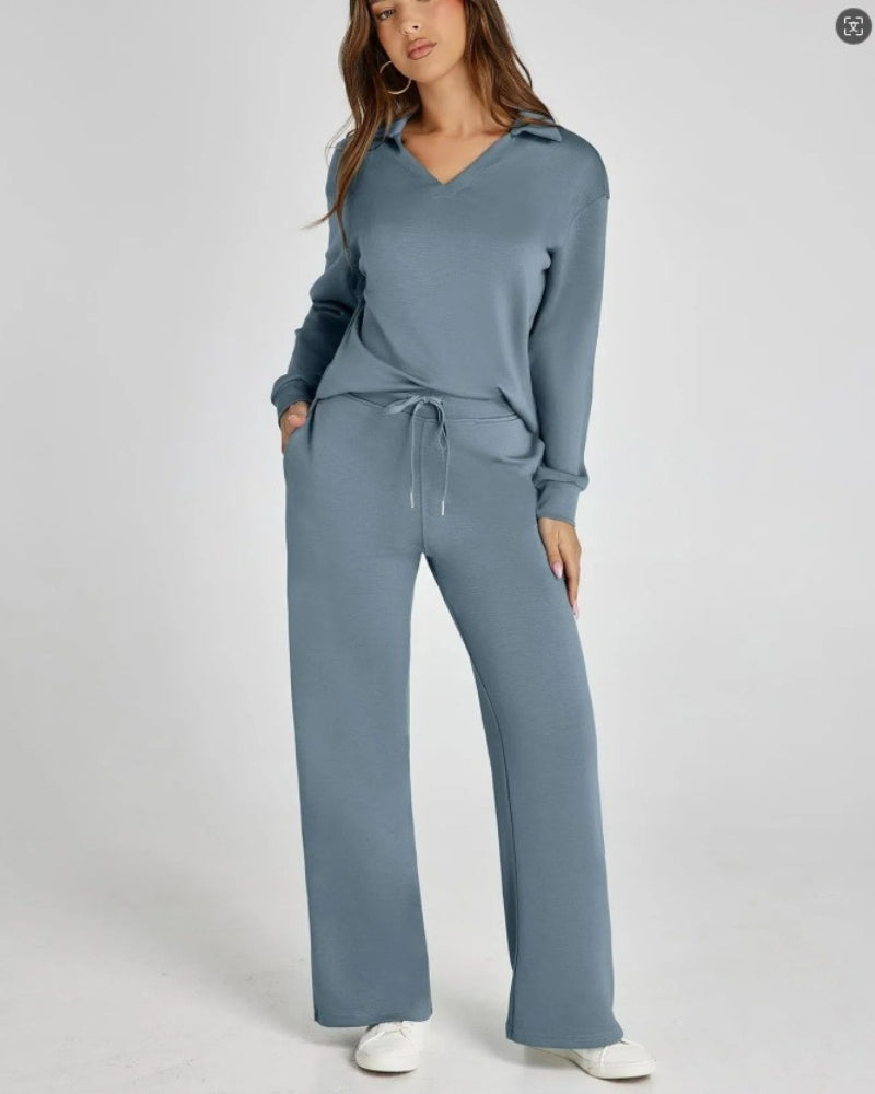 Elegantes 2-Teiliges Kleid Set Damen